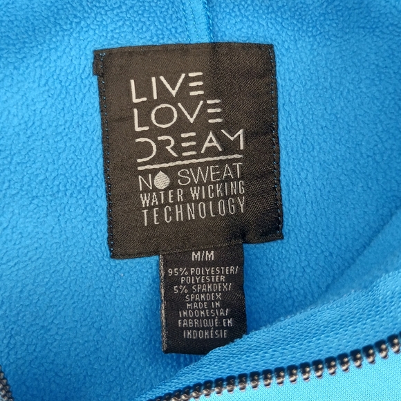 3 for $27 - Live Love Dream Blue Jacket Size Medium - Picture 4 of 4